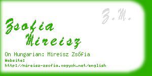 zsofia mireisz business card